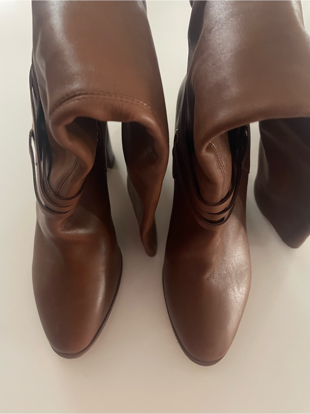 L.K.Bennett Shelby Tan Leather Knee-High Boots size EU 38 Store display - Picture 5 of 10